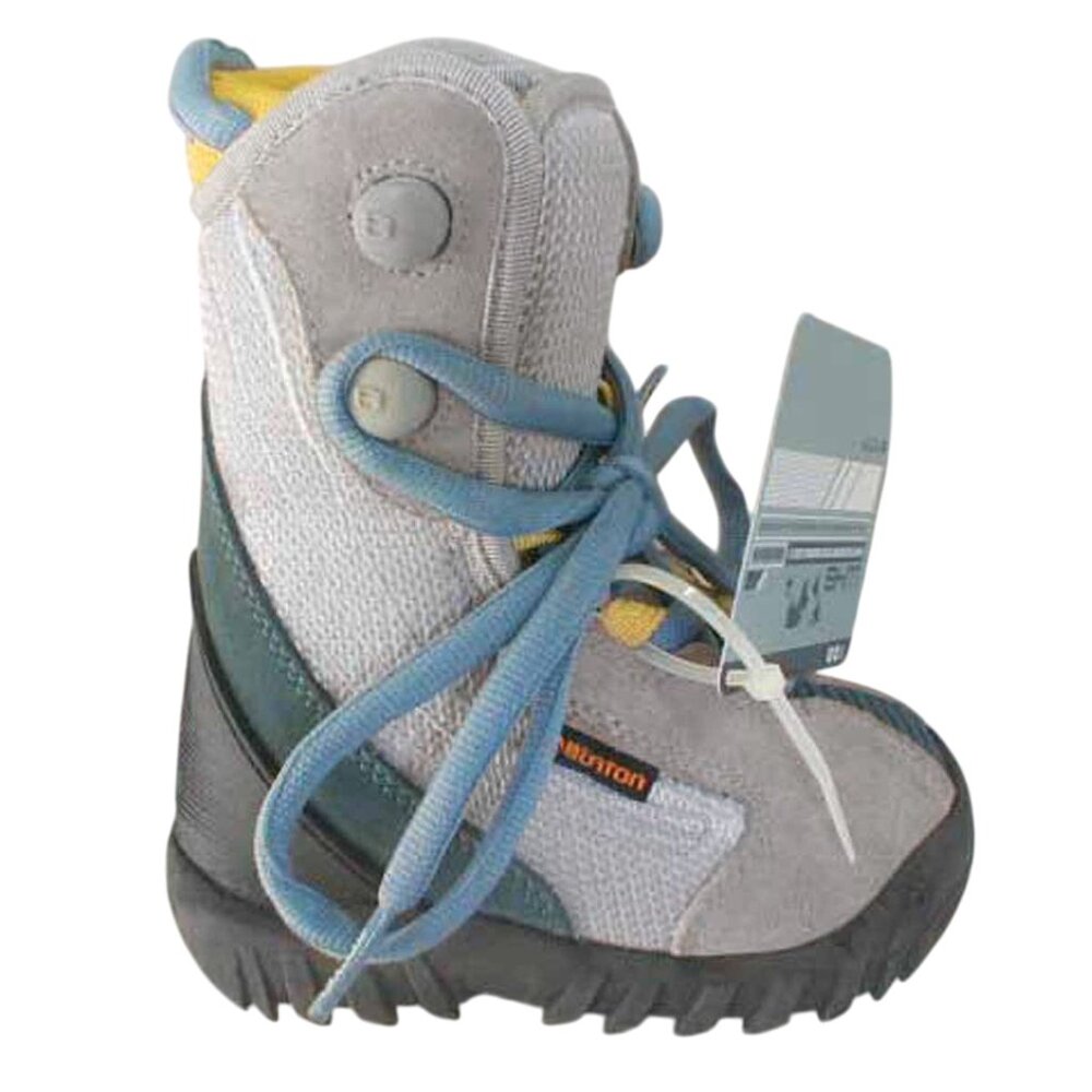 Brand New Burton Kids Moto Snowboard Boots!  11 or 12  Gray  Traditional Lace Up